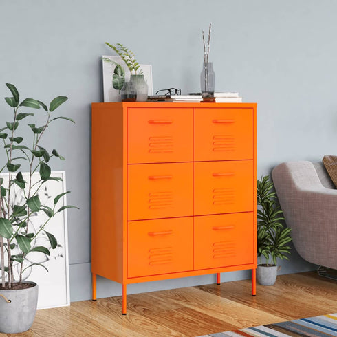 Lady Jillian -  Drawer Cabinet Orange 80x35x101,5 cm Steel